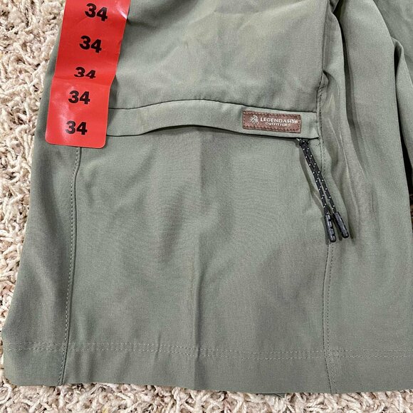 Legendary Outfitters Men’s Cargo Tech Shorts Green, Size 34 (New) - Picture 8 of 12